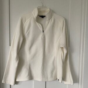 Lands' End Cream Quarter-Zip Pullover